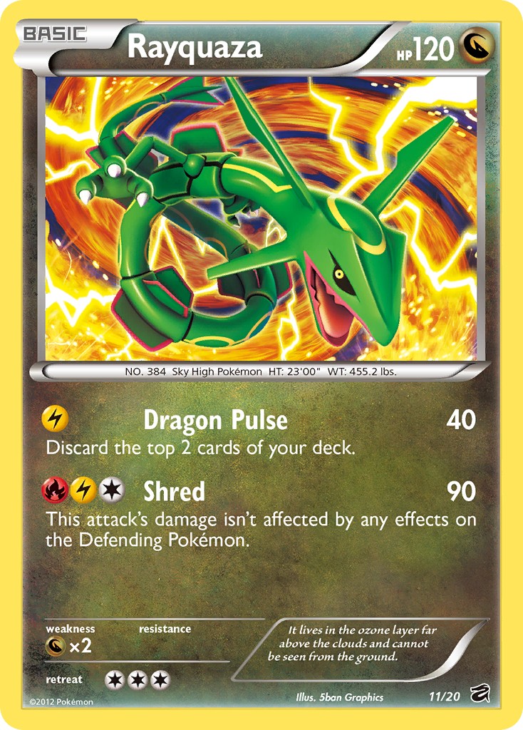 2012 Pokémon Dragon Vault Rayquaza #11 trading card