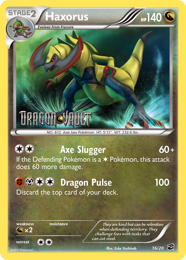 2012 Pokémon Dragon Vault Haxorus #16 trading card