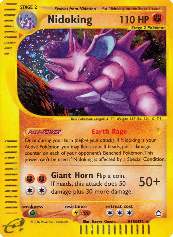 2003 Pokémon Aquapolis 2003 Pokémon Aquapolis #H18 trading card