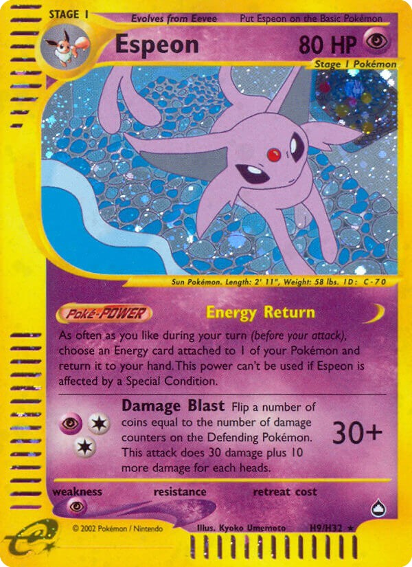2003 Pokémon Aquapolis 2003 Pokémon Aquapolis #H9 trading card