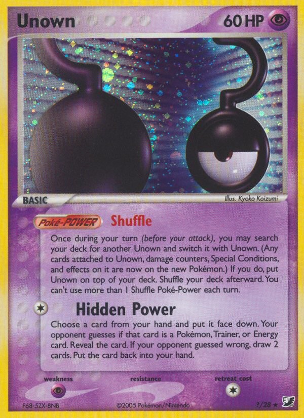 2005 Pokémon Unseen Forces Unown #! trading card