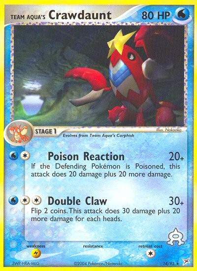 2004 Pokémon Team Magma vs Team Aqua Team Aqua's Crawdaunt #14 trading card