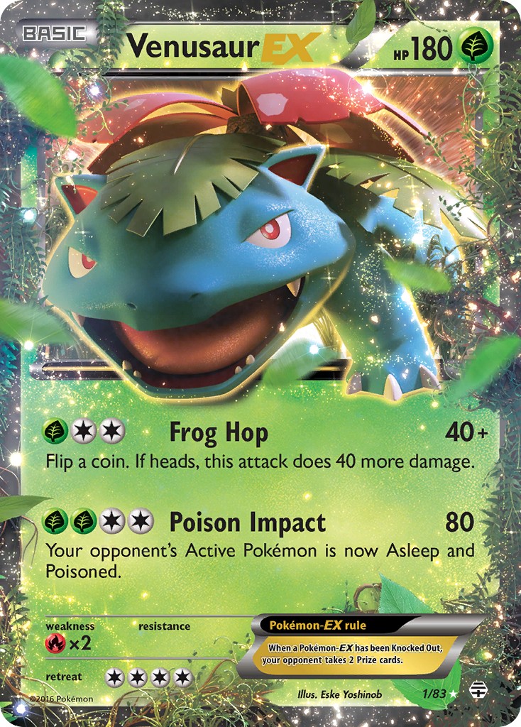2016 Pokémon Generations Venusaur-EX #1 trading card
