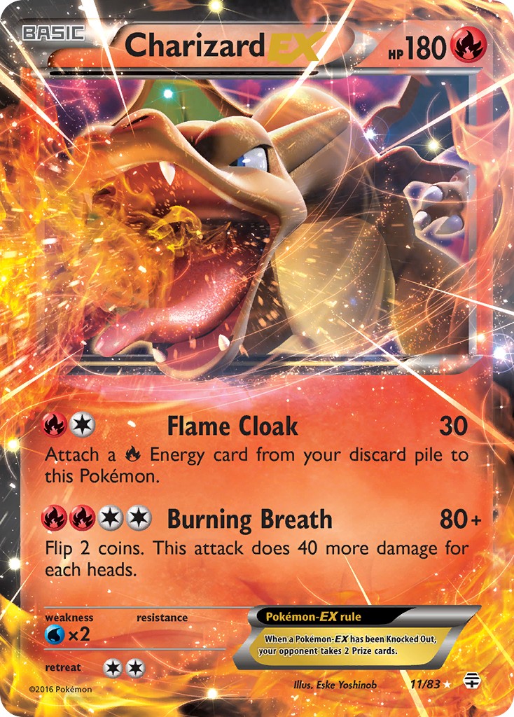 2016 Pokémon Generations Charizard-EX #11 trading card