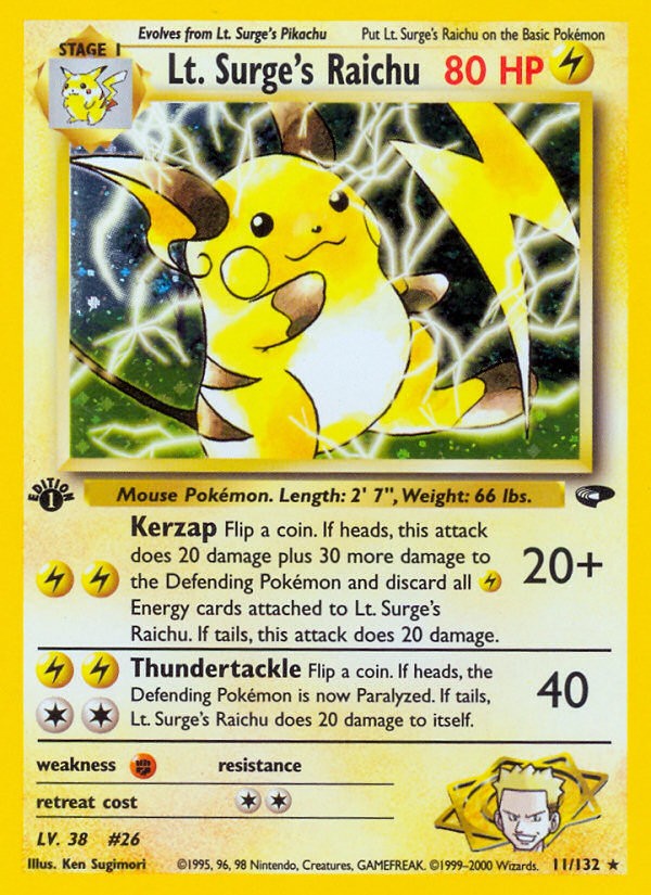 Lt. Surge's Raichu (Holo Rare · Holo)