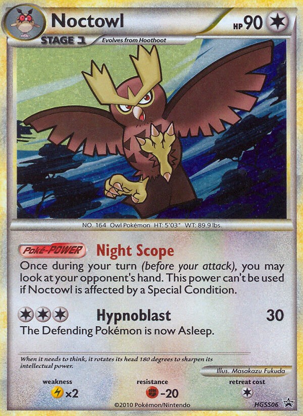 2010 Pokémon HGSS Black Star Promos Noctowl #HGSS06 trading card