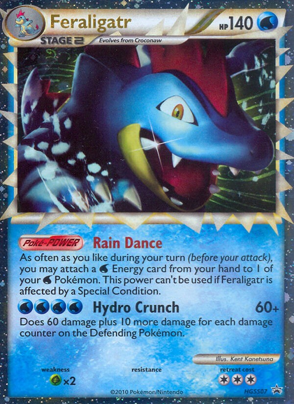 2010 Pokémon HGSS Black Star Promos Feraligatr #HGSS07 trading card