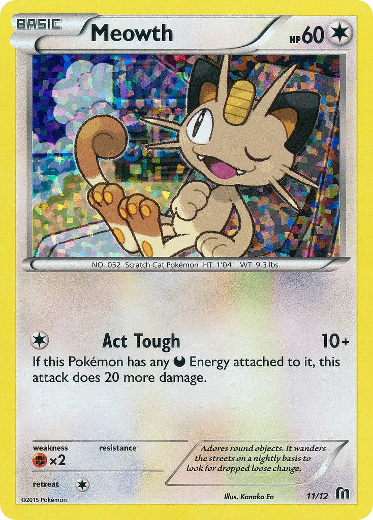 2016 Pokémon McDonald's Collection 2016 Meowth #11 trading card