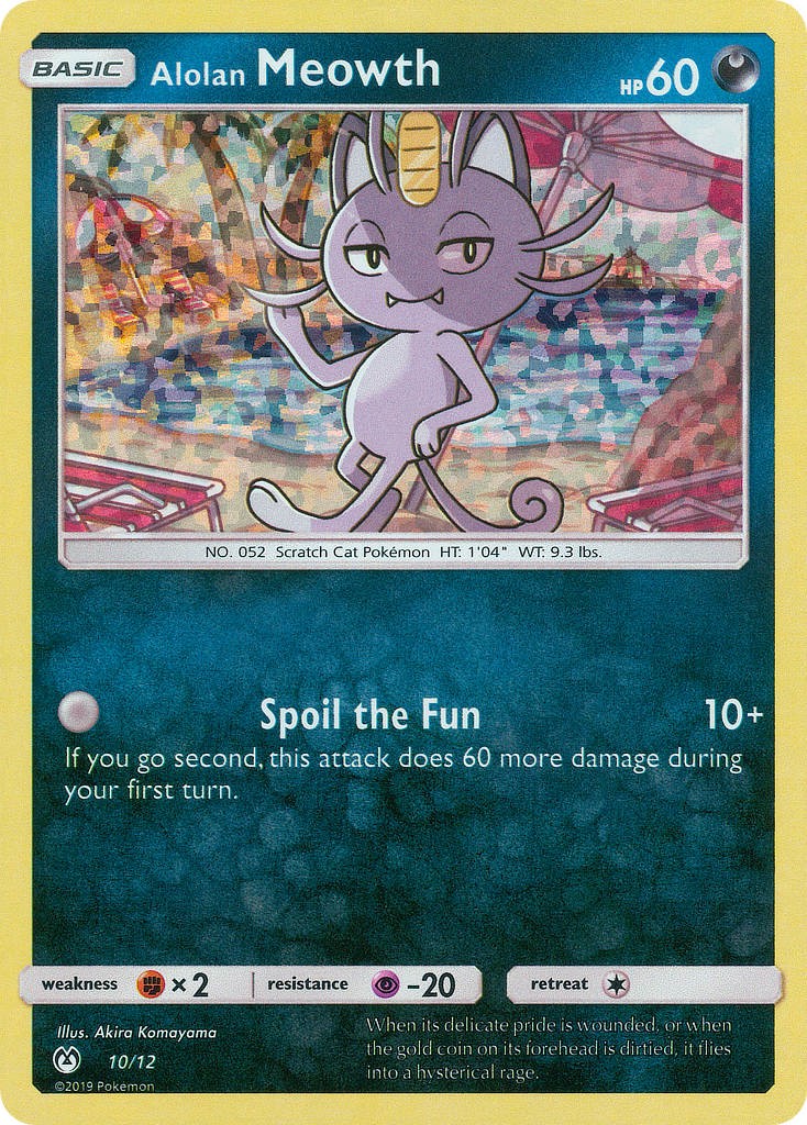 2019 Pokémon McDonald's Collection 2019 Alolan Meowth #10 trading card