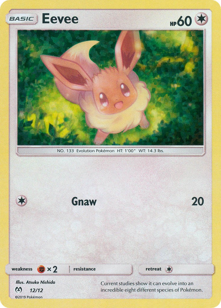 2019 Pokémon McDonald's Collection 2019 Eevee #12 trading card
