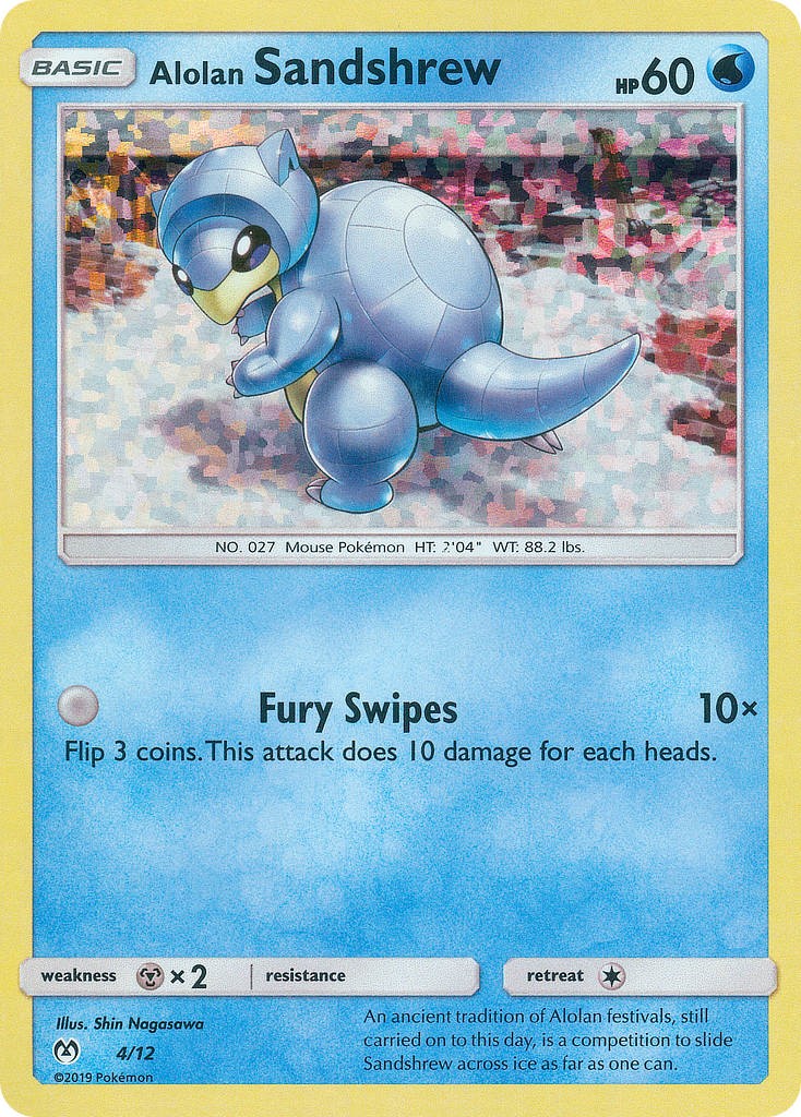 2019 Pokémon McDonald's Collection 2019 Alolan Sandshrew #4 trading card