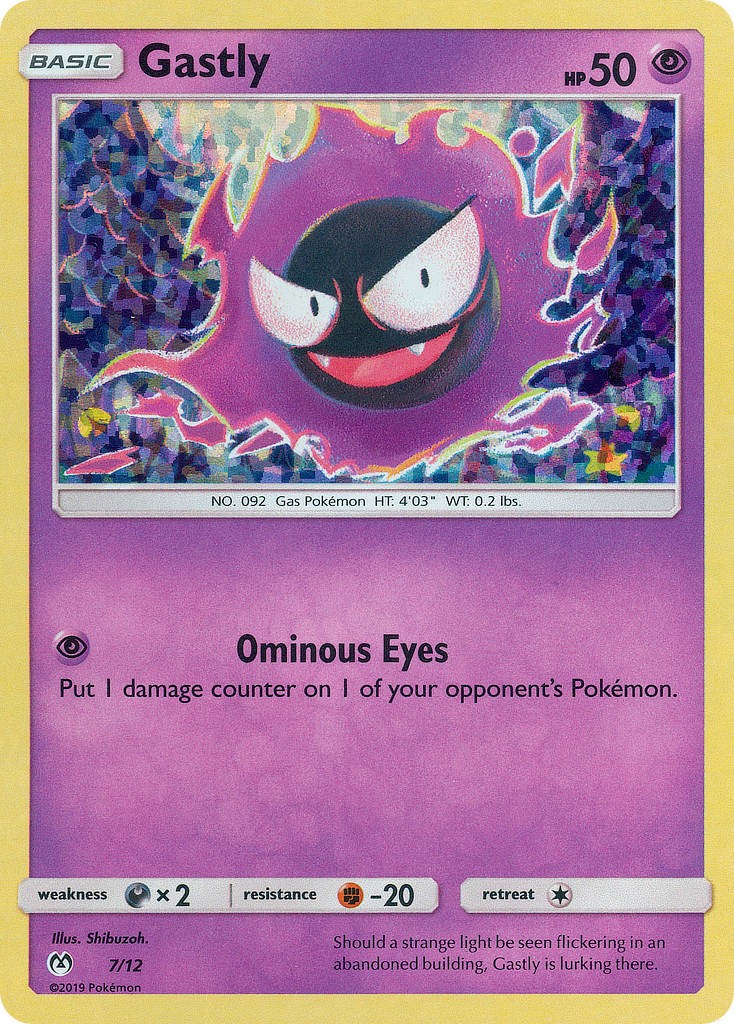 2019 Pokémon McDonald's Collection 2019 Gastly #7 trading card