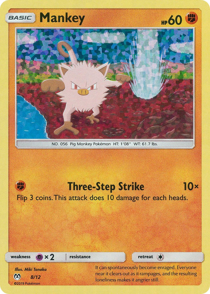 2019 Pokémon McDonald's Collection 2019 Mankey #8 trading card