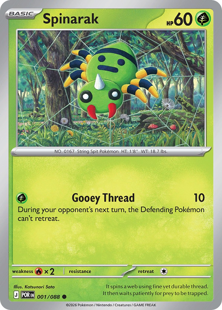 2026 Pokémon Perfect Order Spinarak #1 trading card