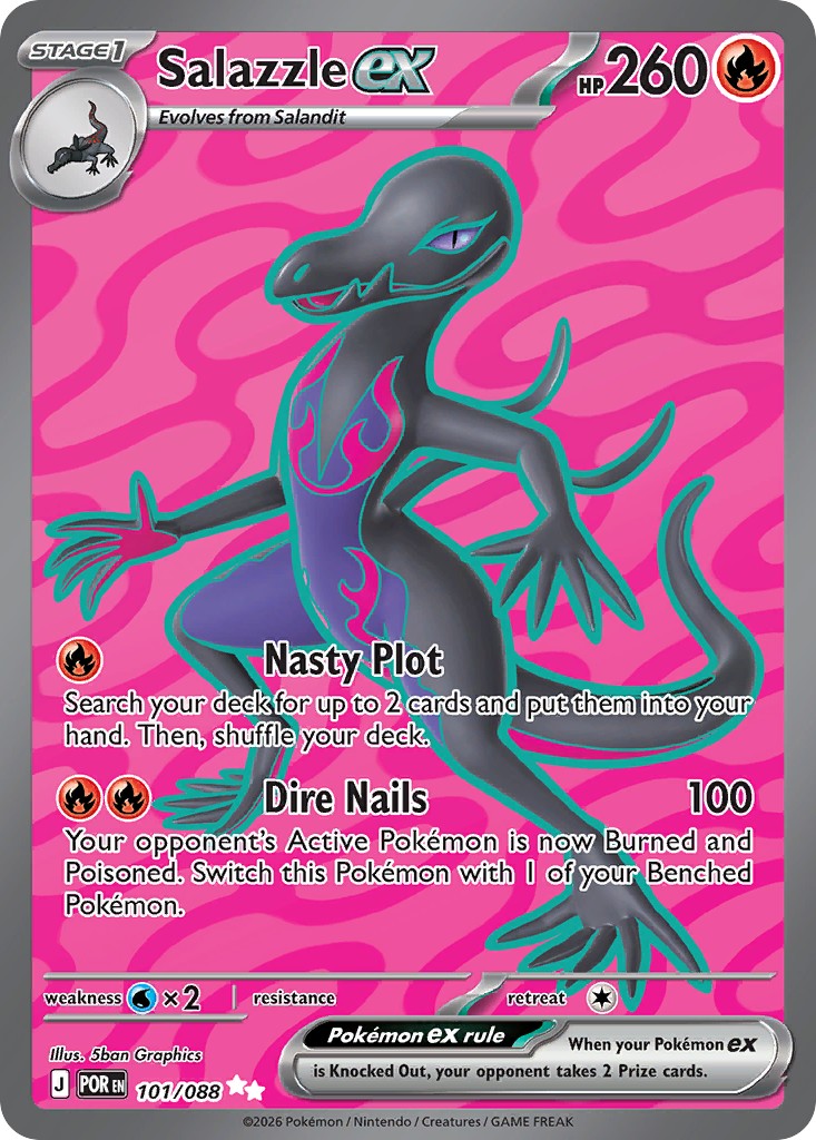 2026 Pokémon Perfect Order Salazzle ex #101 trading card