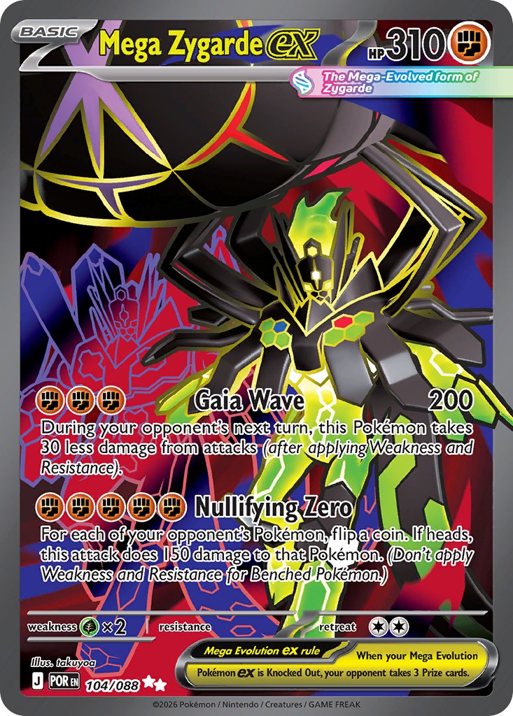 2026 Pokémon Perfect Order Mega Zygarde ex #104 trading card