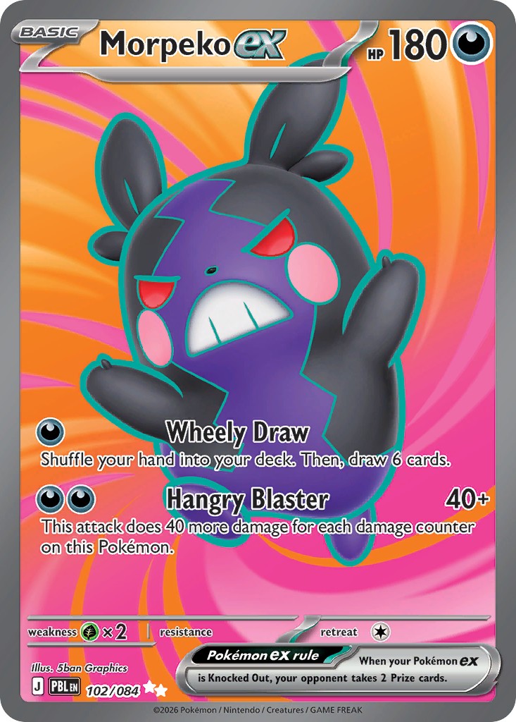 2026 Pokémon Pitch Black Morpeko ex #102 trading card