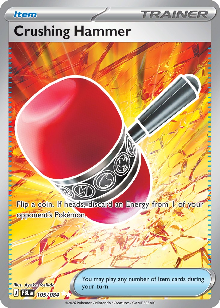 2026 Pokémon Pitch Black Crushing Hammer #105 trading card