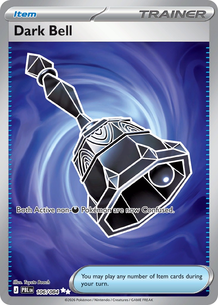 2026 Pokémon Pitch Black Dark Bell #106 trading card