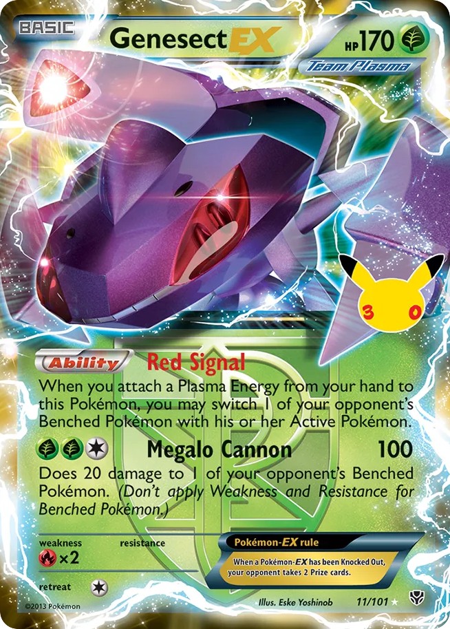 2021 Pokémon 30th Celebration Genesect-EX #11 trading card