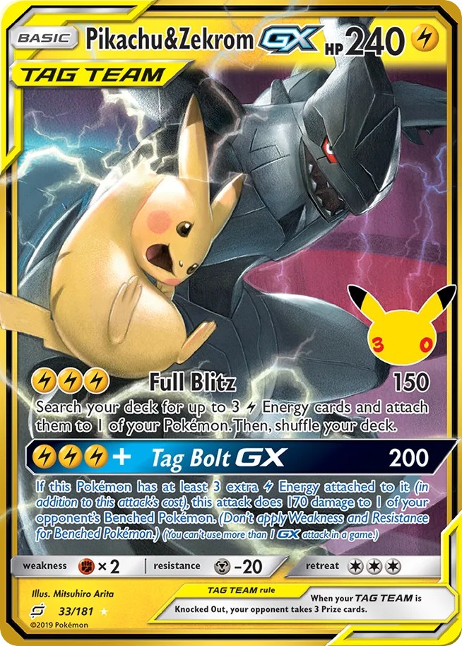 Pikachu & Zekrom-GX (Classic Collection · Rare Holo GX · Holo)