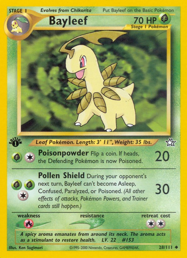 2000 Pokémon Neo Genesis 2000 Pokémon Neo Genesis #28 trading card