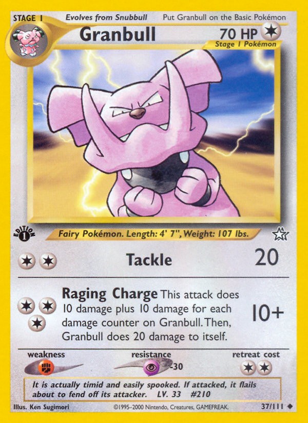 2000 Pokémon Neo Genesis 2000 Pokémon Neo Genesis #37 trading card