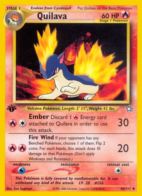 2000 Pokémon Neo Genesis 2000 Pokémon Neo Genesis #46 trading card