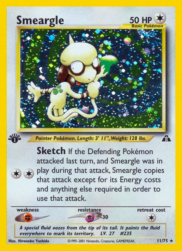 2001 Pokémon Neo Discovery Smeargle #11 trading card