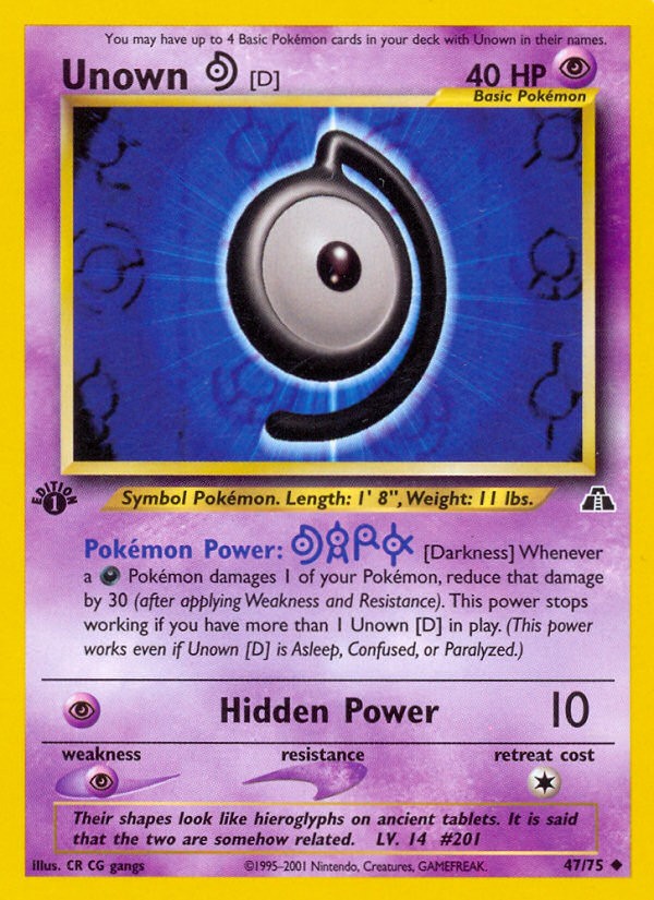 2001 Pokémon Neo Discovery 2001 Pokémon Neo Discovery #47 trading card