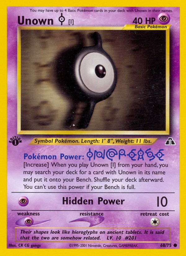 2001 Pokémon Neo Discovery 2001 Pokémon Neo Discovery #68 trading card