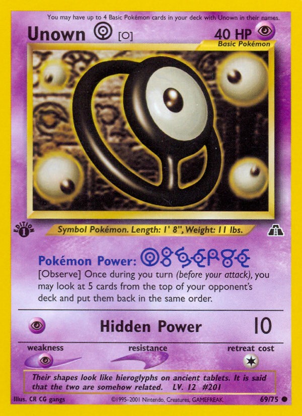 2001 Pokémon Neo Discovery 2001 Pokémon Neo Discovery #69 trading card