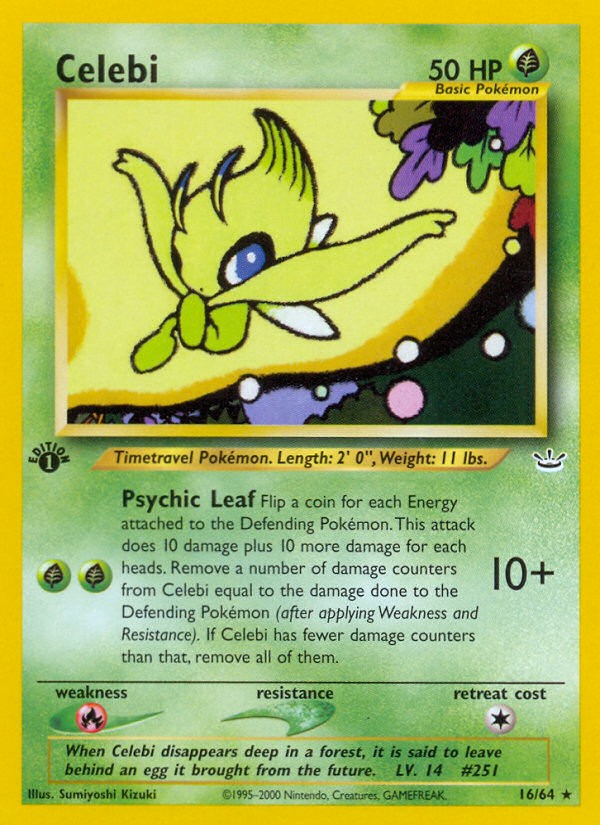 2001 Pokémon Neo Revelation Celebi #16 trading card