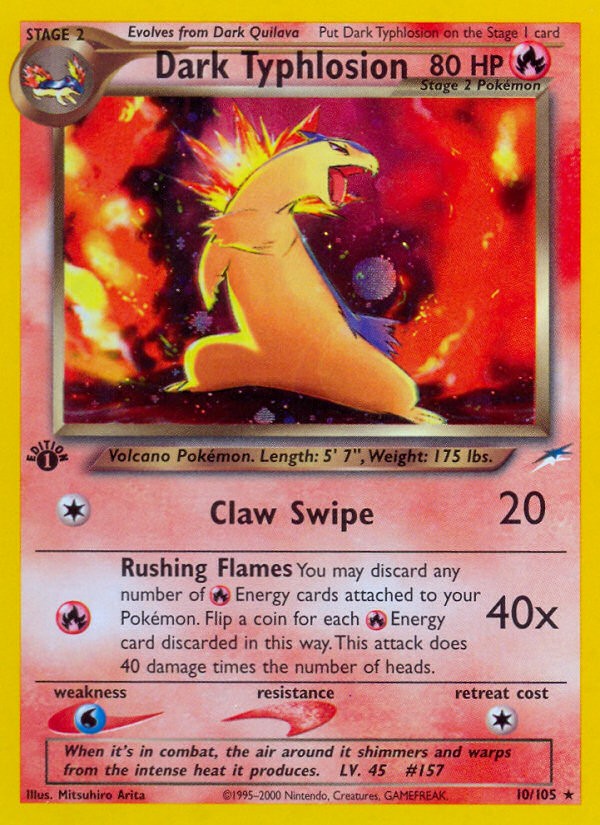 2002 Pokémon Neo Destiny Dark Typhlosion #10 trading card