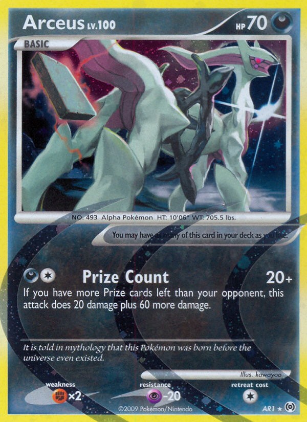 2009 Pokémon Arceus 2009 Pokémon Arceus #AR1 trading card