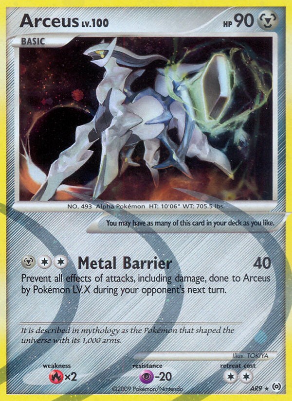 2009 Pokémon Arceus 2009 Pokémon Arceus #AR9 trading card