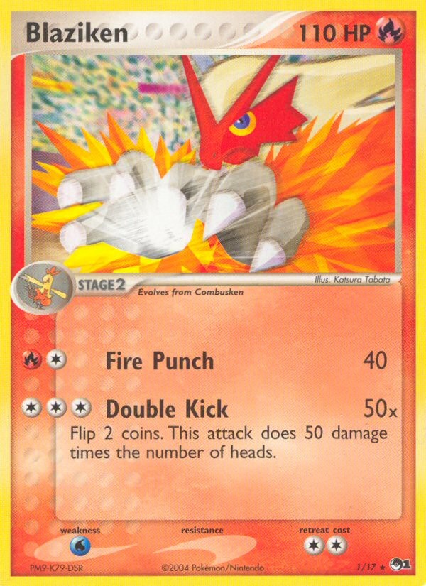2004 Pokémon POP Series 1 Blaziken #1 trading card