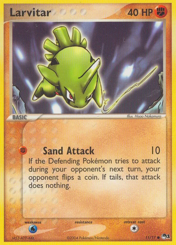 2004 Pokémon POP Series 1 Larvitar #11 trading card