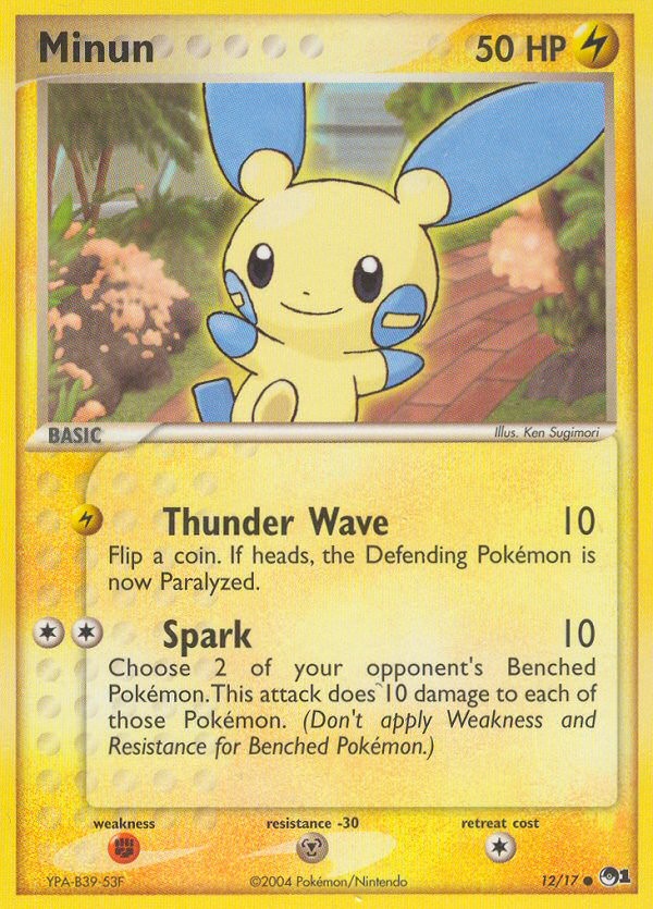 2004 Pokémon POP Series 1 Minun #12 trading card