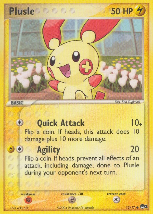 2004 Pokémon POP Series 1 Plusle #13 trading card