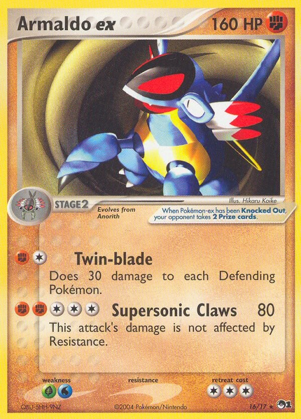 2004 Pokémon POP Series 1 Armaldo ex #16 trading card