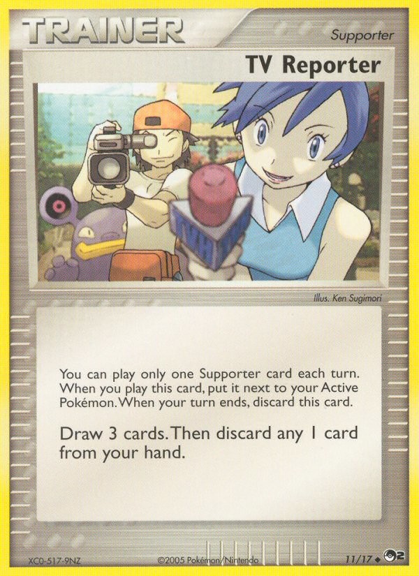 2005 Pokémon POP Series 2 TV Reporter #11 trading card