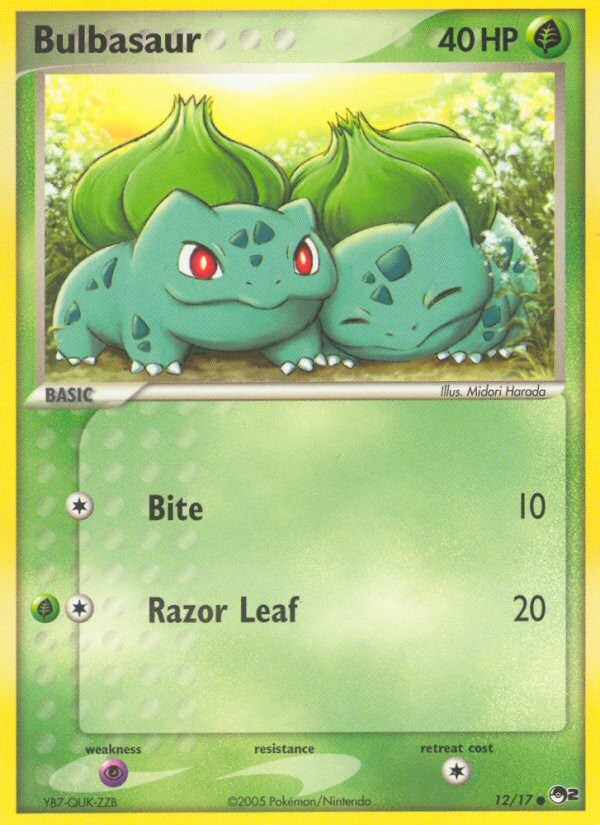 2005 Pokémon POP Series 2 Bulbasaur #12 trading card