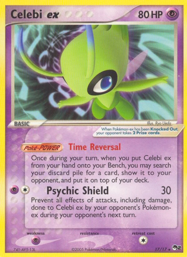 2005 Pokémon POP Series 2 Celebi ex #17 trading card