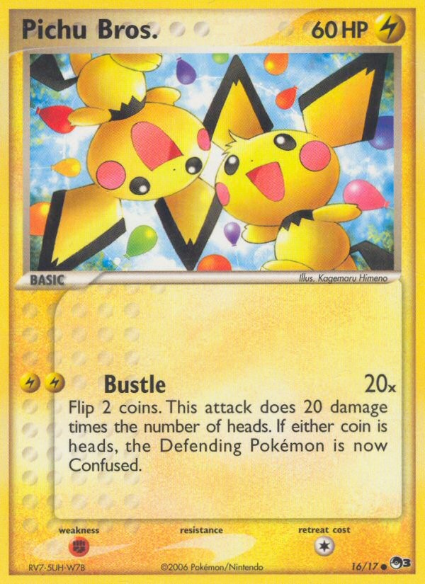 2006 Pokémon POP Series 3 Pichu Bros. #16 trading card