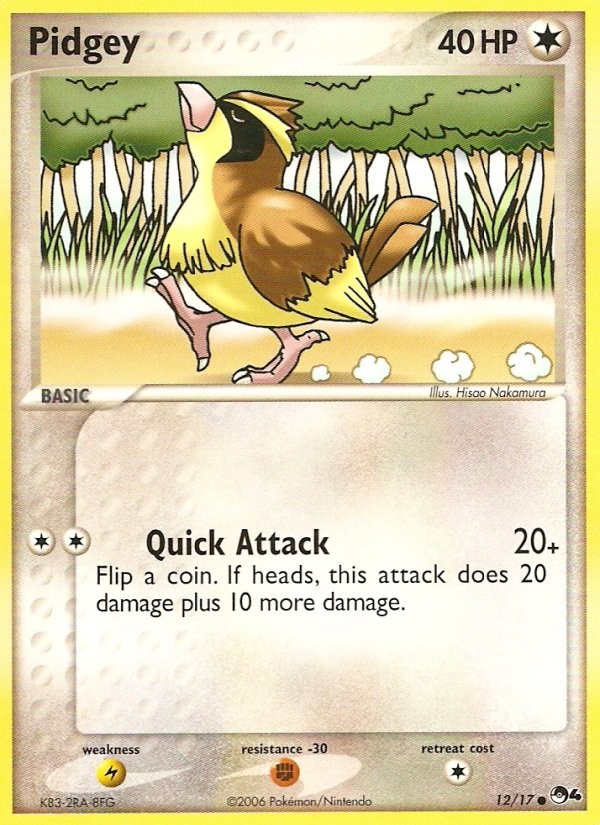 2006 Pokémon POP Series 4 Pidgey #12 trading card