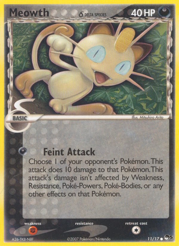 2007 Pokémon POP Series 5 Meowth δ #11 trading card