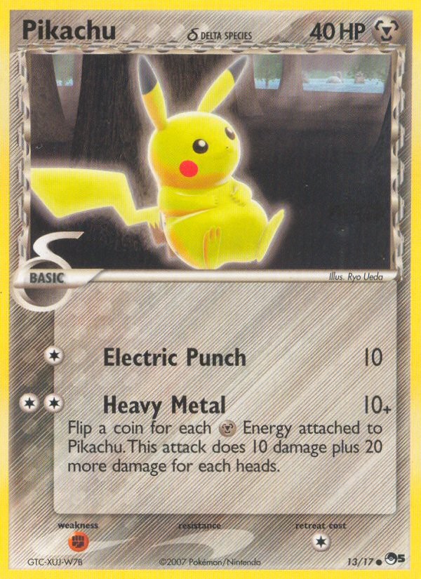 2007 Pokémon POP Series 5 Pikachu δ #13 trading card