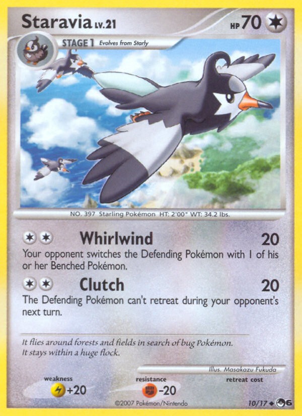 2007 Pokémon POP Series 6 Staravia #10 trading card