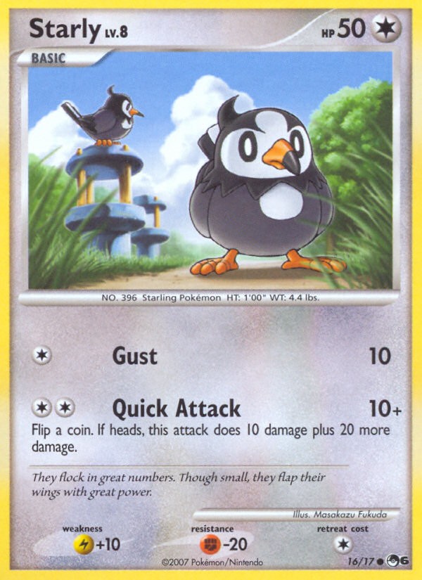 2007 Pokémon POP Series 6 Starly #16 trading card